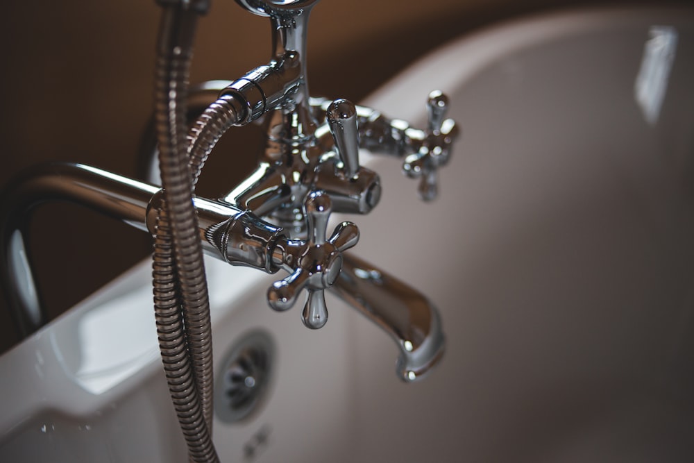 Chrome taps and pipework fitted by CORE Plumbing Heating Gas